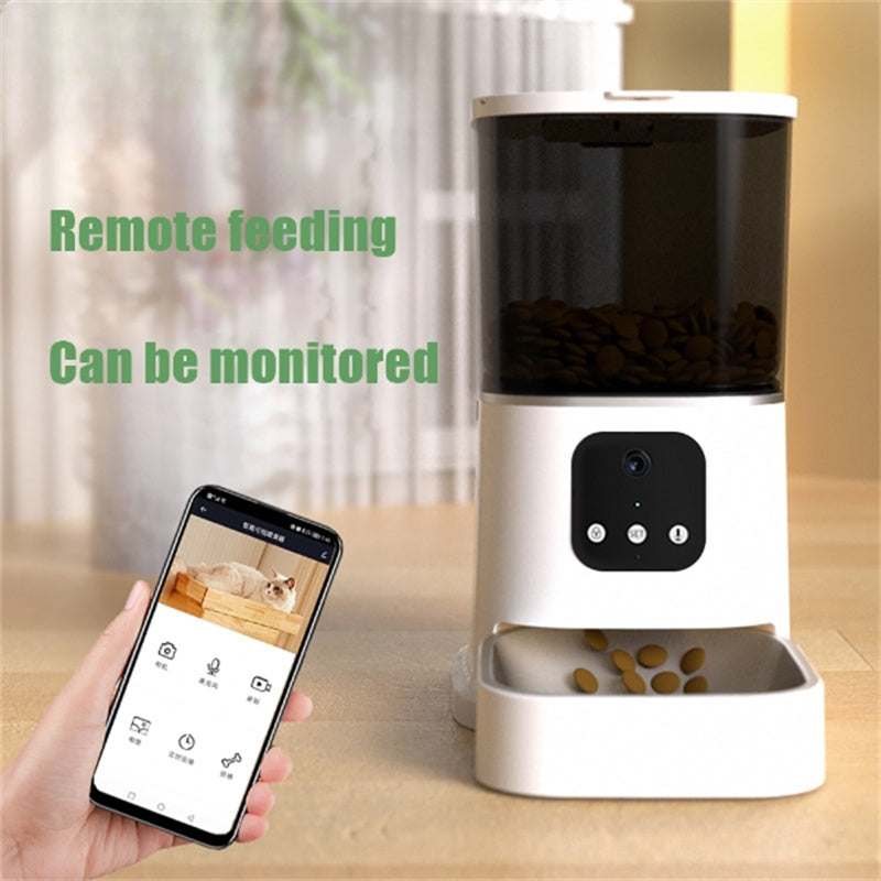 Smart Pet Automatic Feeder – Large Capacity Cat & Dog Food Dispenser with WiFi, App Control, Voice Recorder & Time