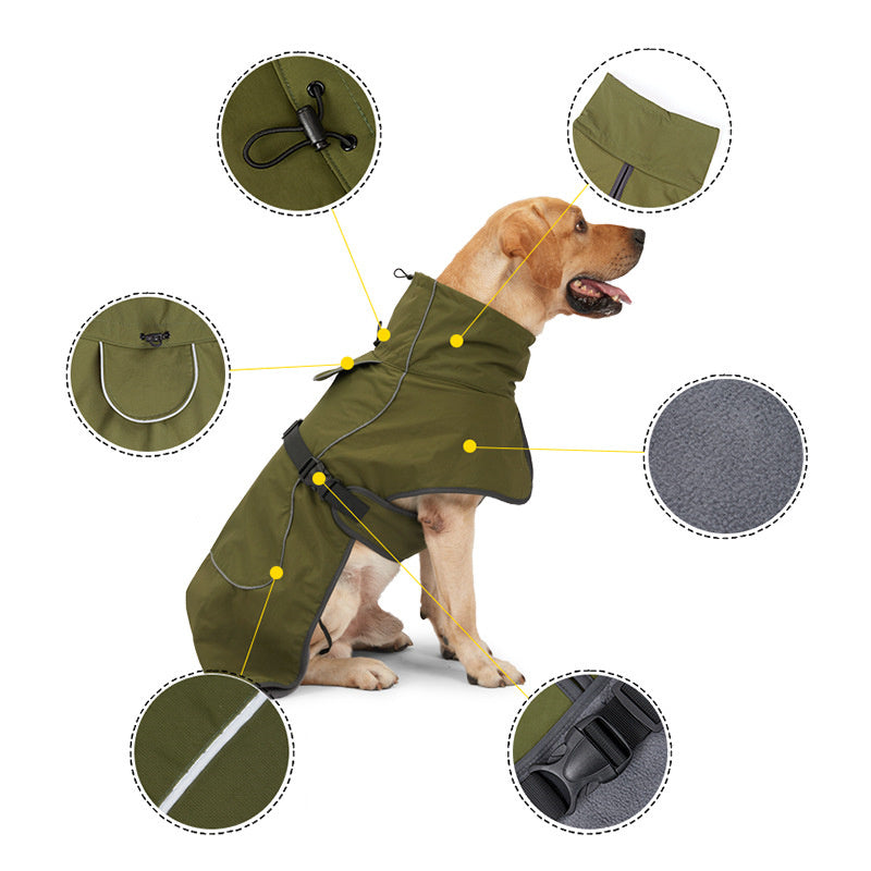 Winter Dog Coat – Snowproof Warm Jacket for Medium and Large Dogs