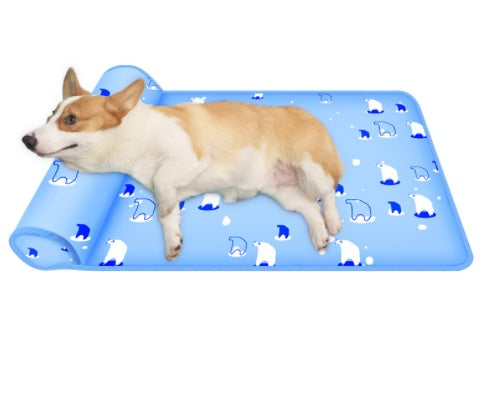 Summer Cooling Dog & Cat Bed – Breathable Ice Pad with Pillow, Washable Cooling Mat for Dogs and Cats