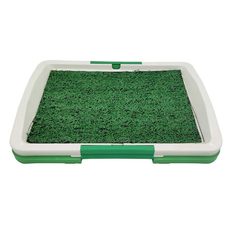 Dog Potty Trainer – Indoor Puppy Grass Patch Toilet with Three-Layer Tray