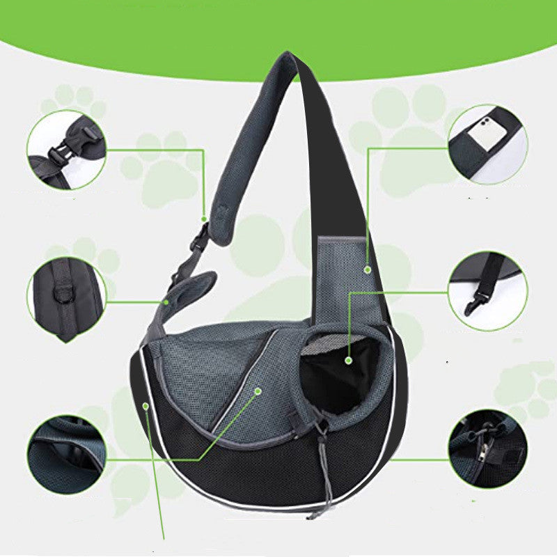 Portable Pet Carrier Bag – Outdoor Crossbody Bag for Dogs and Cats