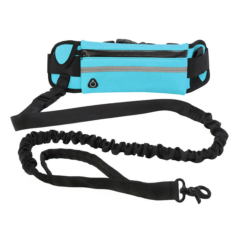Hands-Free Dog Leash & Walking Belt – Shock-Absorbing Bungee with Phone Pocket & Water Bottle Holde