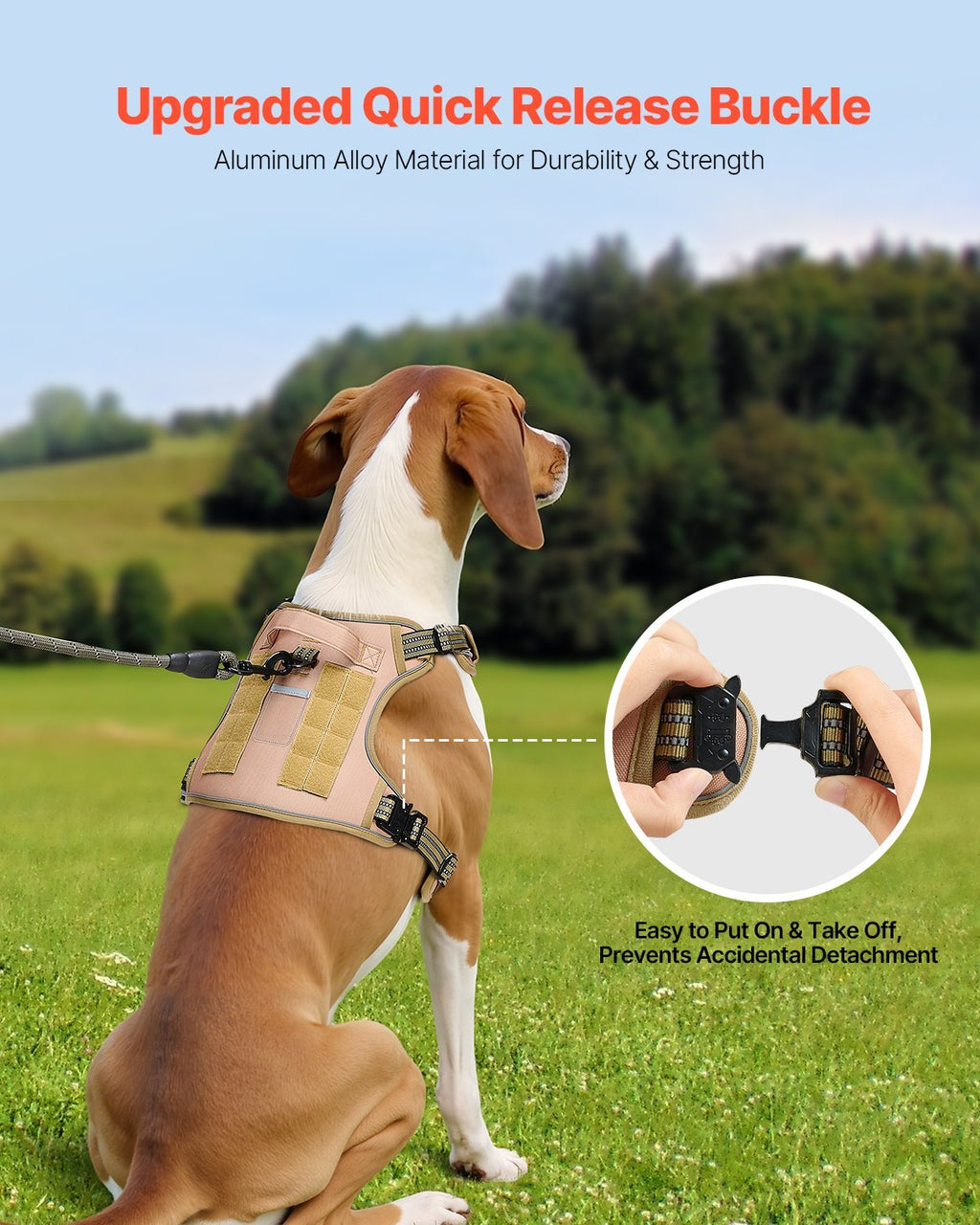 No-Pull Dog Harness for Large Dogs – Adjustable Tactical Pet Vest