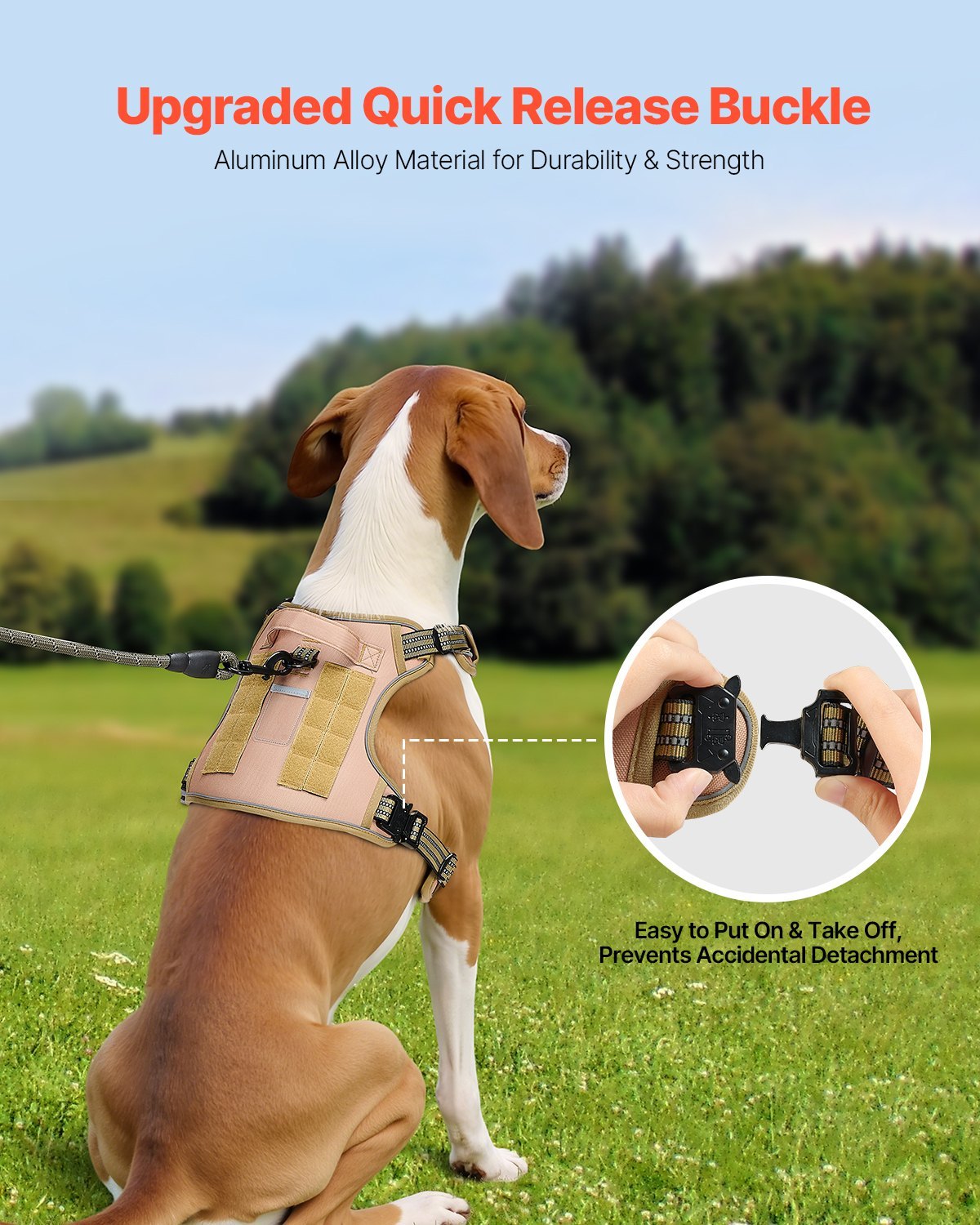 No-Pull Dog Harness for Large Dogs – Adjustable Tactical Pet Vest